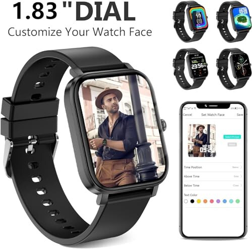 Erkaklar va ayollar uchun aqlli soat SmartWatch 1.83