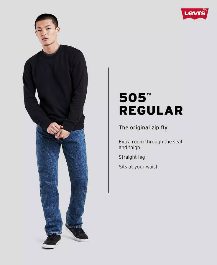 Erkek 505™ Regular Fit Stretch Jean Sıcak Çikolata - 7