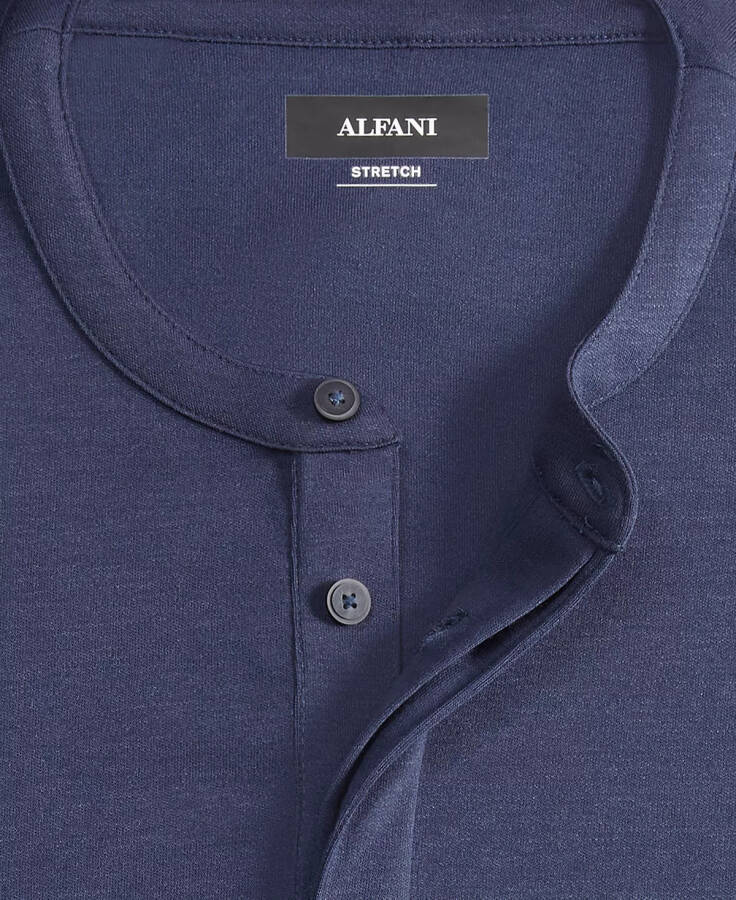 Erkek Alfatech Düz Henley, Modazone için Oluşturuldu Neo Navy - 3