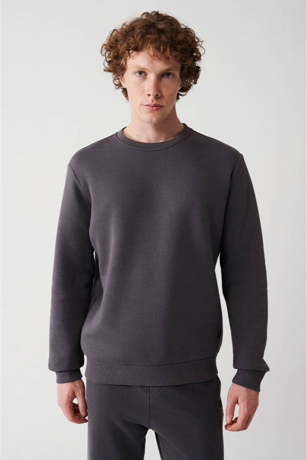 Erkek Antrasit Unisex Sweatshirt - 1