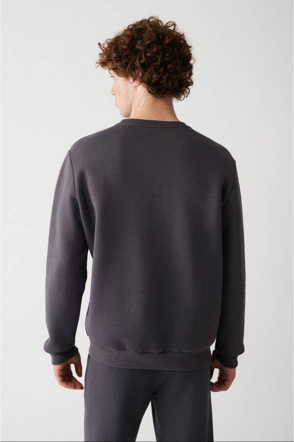 Erkek Antrasit Unisex Sweatshirt - 4