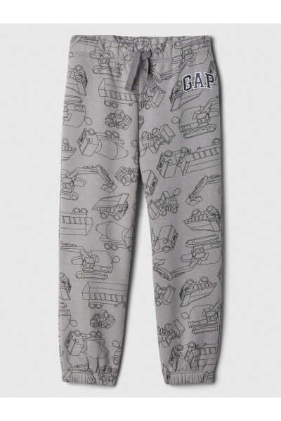 Erkek Bebek Gri Gap Logo Pull-On Jogger Fleece Eşofman Altı - 5