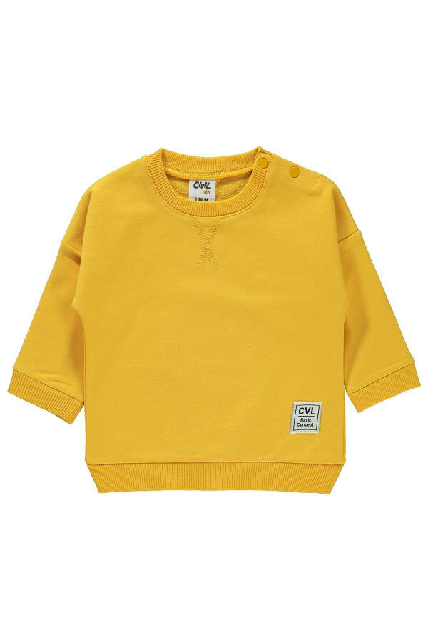 Erkek Bebek Sweatshirt (6-18 Ay, Sarı) - 3