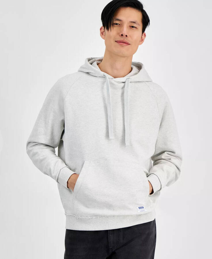 Erkek Bol Kesim Açık Gri Kapüşonlu Sweatshirt - 1