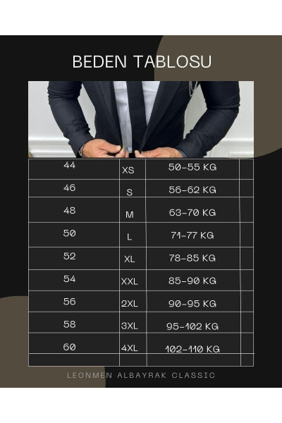 Erkek Ceket Slim Fit Dar Kesim - 2