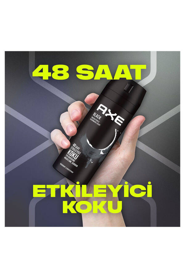 Erkek Deodorant & Bodyspray Black 48 Saat Etkileyici Koku Vücut Spreyi 150 ml X3 Adet - 13