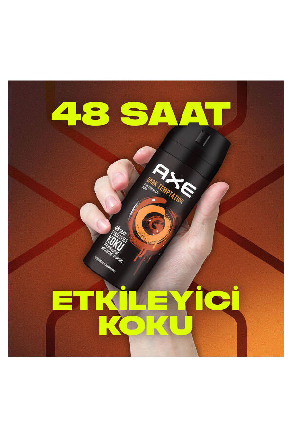 Erkek Deodorant & Bodyspray Dark Temptation 48 Saat Etkileyici Koku Vücut Spreyi 150 ml X3 Adet - 13