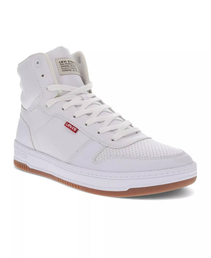 Erkek Drive Hi High Top Beyaz Spor Ayakkabılar, Sakız Tabanlı - 1