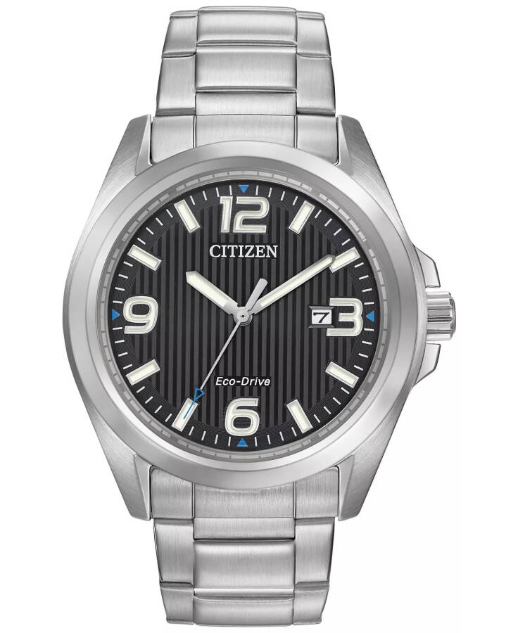 Erkek Eco-Drive Paslanmaz Çelik Bileklik Saat 43mm AW1430-86E Renksiz - 1