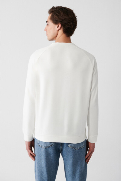 Erkek Ekru Soft Touch Sweatshirt - 4