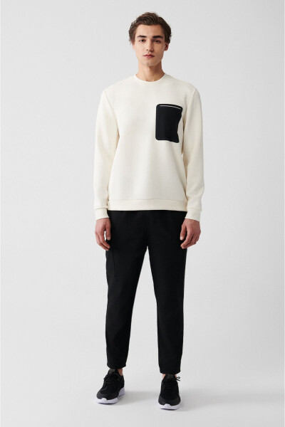 Erkek Ekru Soft Touch Sweatshirt - 6