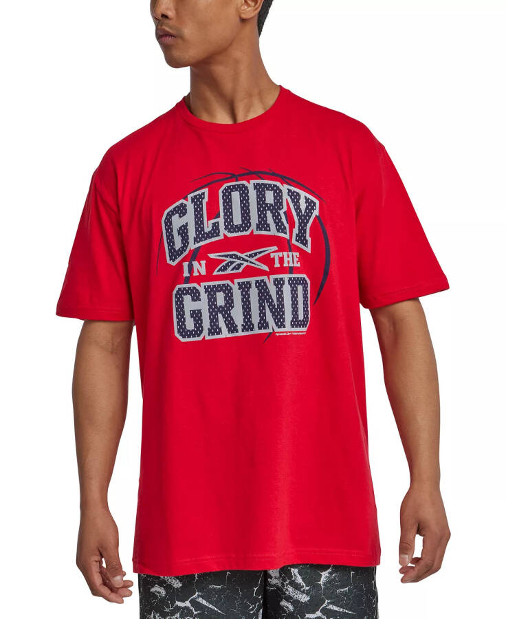 Erkek Glory Grind Logo Grafik Tişört Kırmızı - 1