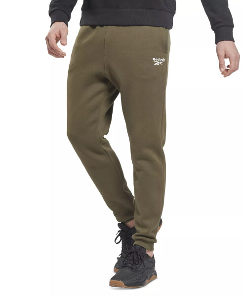 Erkek Identity Klasik Polar Çekmeli Bel Logo Jogger Pantolon Ordu Yeşili - 4