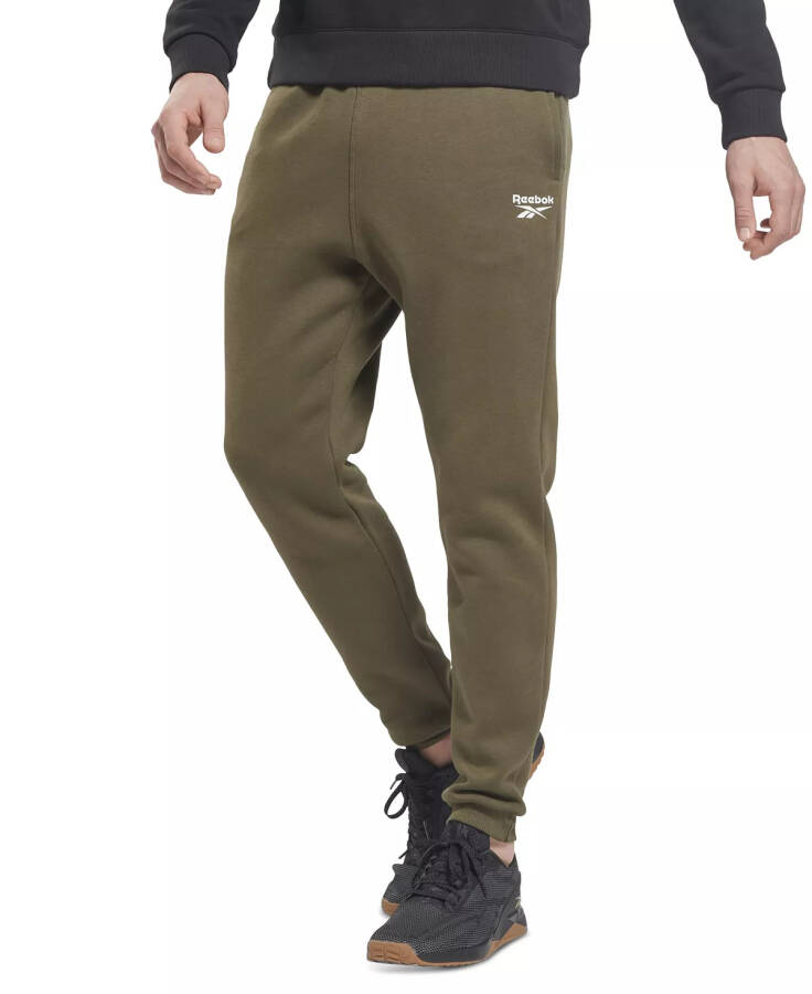 Erkek Identity Klasik Polar Çekmeli Bel Logo Jogger Pantolon Ordu Yeşili - 1