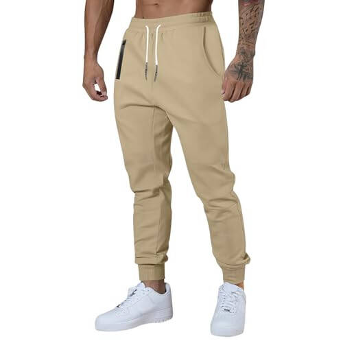 Erkek Jogger Pantolon Slim Fit Casual Nefes Alan Bağcıklı Esnek Alt Cepli Koşu Spor Salon Pantolonu - 1