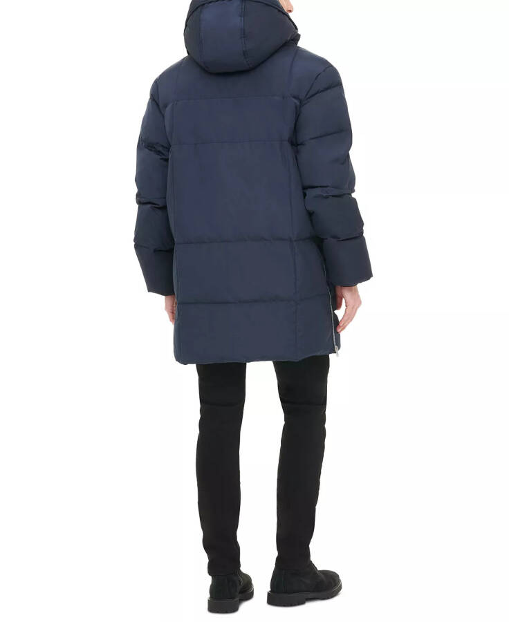 Erkek Kapüşonlu Ağır Parka Ceket - Navy - 2