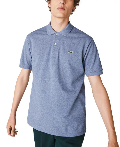 Erkek Klasik Fit L.12.12 Kısa Kollu Polo Açık İndigo Mavi - 6