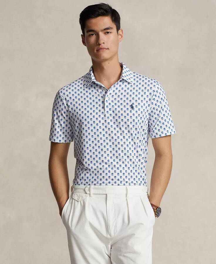 Erkek Klasik Fit Performans Polo Tişörtü Preppy Woodblock - 1