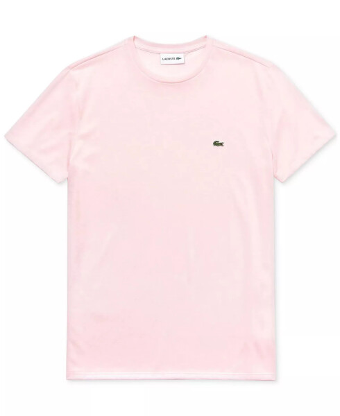 Erkek Klasik Yuvarlak Yaka Yumuşak Pima Pamuklu T-Shirt Açık Pembe - 1