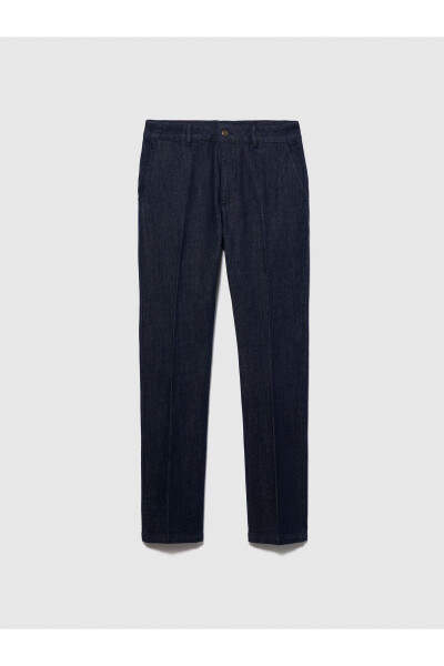 Erkek Koyu Denim Slim Fit Baltimora Chino Denim Pantolon - 2