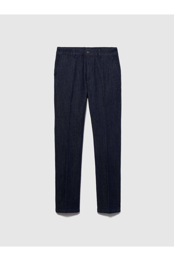 Erkek Koyu Denim Slim Fit Baltimora Chino Denim Pantolon - 2