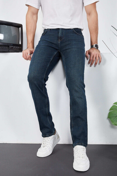 Erkek Likralı Denim Regular Fit Jean - 1