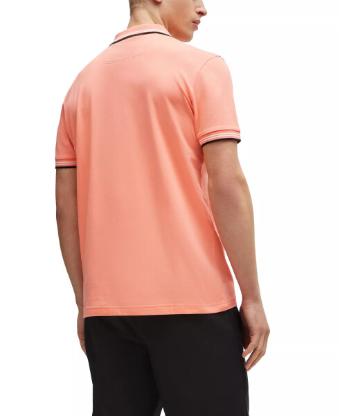 Erkek Markalı Slim Fit Polo Tişört Açık Kırmızı - 2