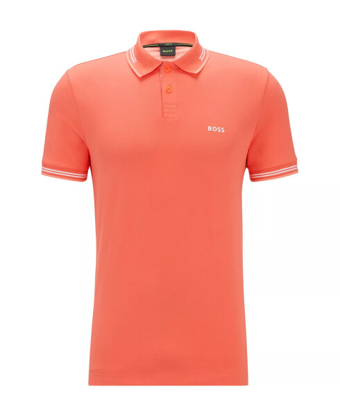 Erkek Markalı Slim Fit Polo Tişört Kırmızı - 4