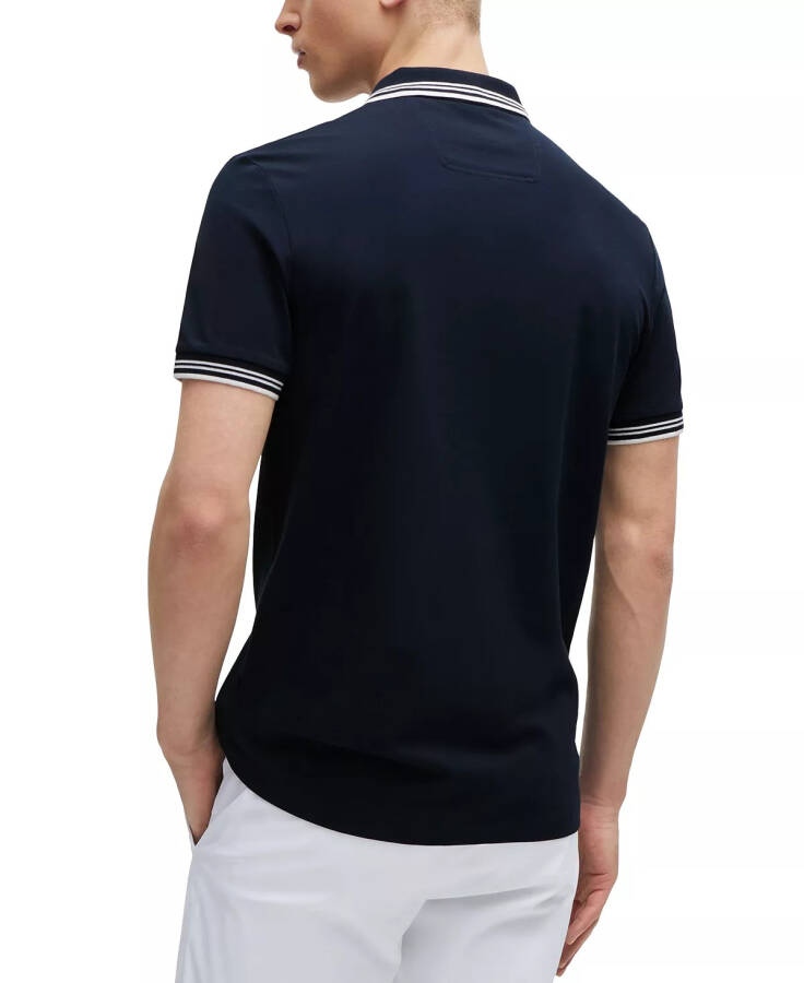 Erkek Markalı Slim Fit Polo Tişört Koyu Mavi - 2