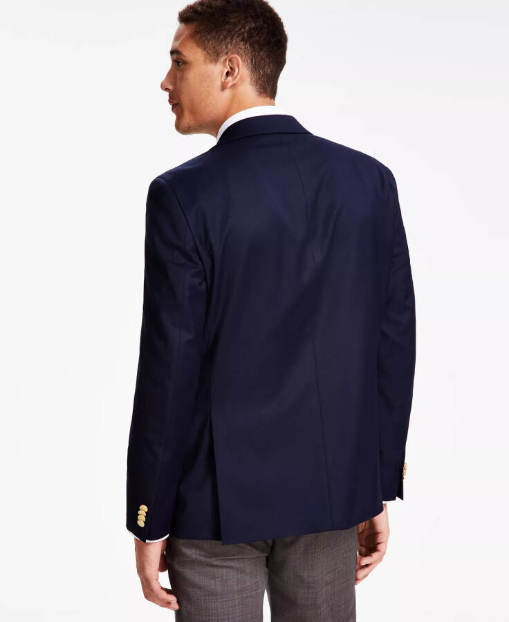 Erkek Modern Kesim Düz Donanma Blazer - 9