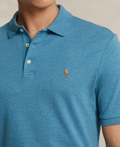 Erkek Özel Slim Fit Yumuşak Pamuklu Polo Tişört Deniz Mavisi - 3