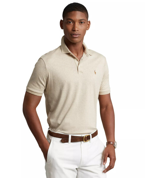 Erkek Özel Slim Fit Yumuşak Pamuklu Polo Tişört Kumsal Gri - 1