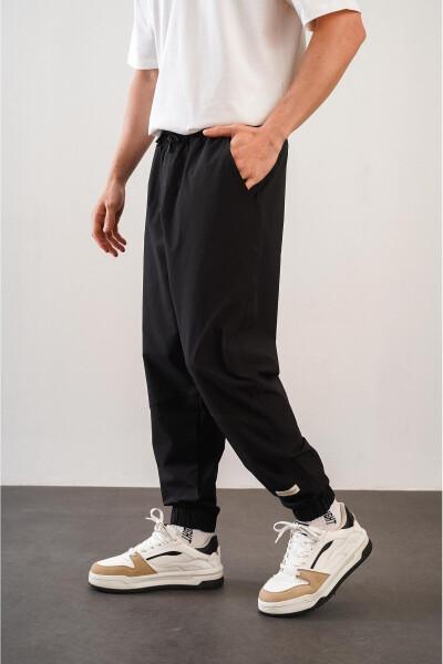 Erkek Relax Fit Kalıp Lastikli Paça Jogger Pantolon - 9