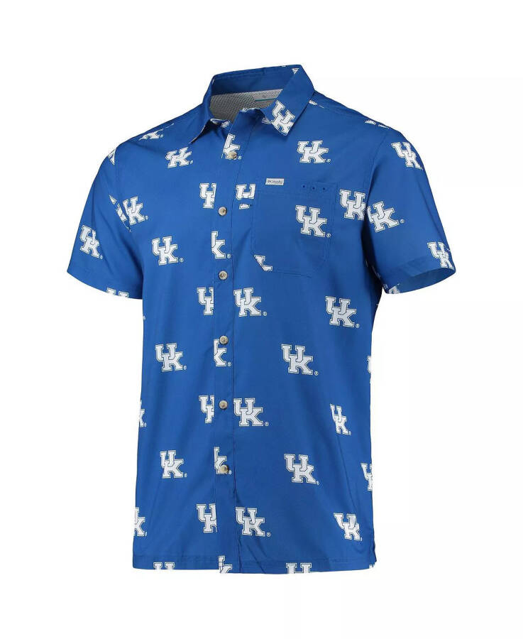 Erkek Royal Kentucky Wildcats Super Slack Tide Omni-Shade Düğmeli Gömlek Royal - 3