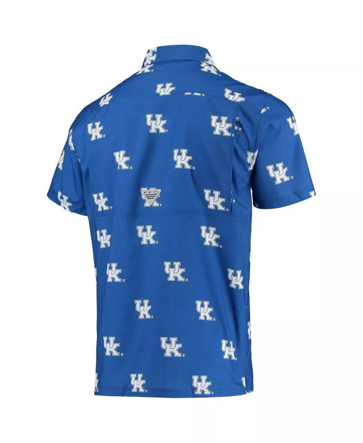 Erkek Royal Kentucky Wildcats Super Slack Tide Omni-Shade Düğmeli Gömlek Royal - 4