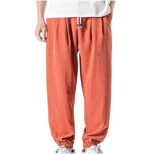 Erkek Şık Chino Dar Paça Jogger Pantolon, Sportif Antrenman Sıkıştırma Altı Pantolon, Günlük Kargo Pantolon, Bol Kesim - 1