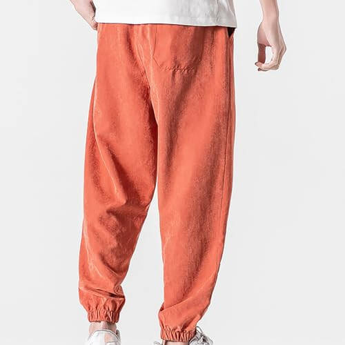 Erkek Şık Chino Dar Paça Jogger Pantolon, Sportif Antrenman Sıkıştırma Altı Pantolon, Günlük Kargo Pantolon, Bol Kesim - 5