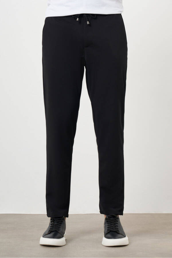 Erkek Siyah Slim Fit Jogger Pantolon - 7