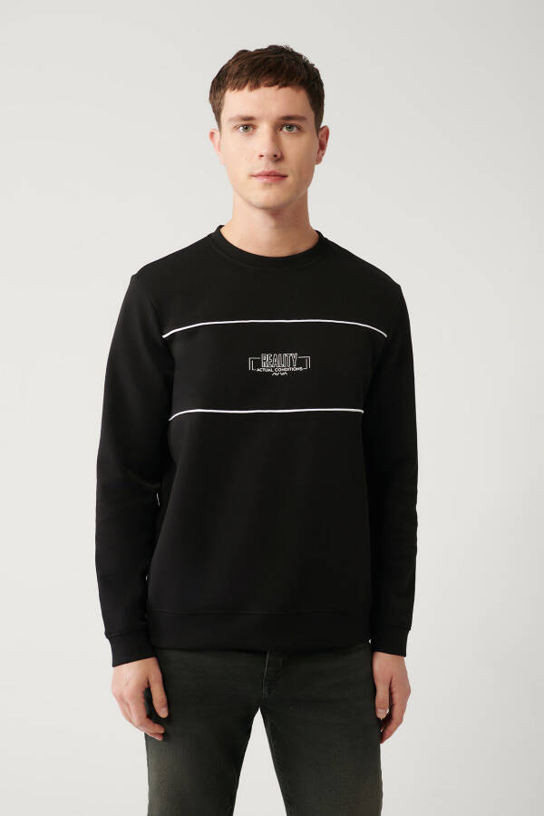 Erkek Siyah Sweatshirt - 3