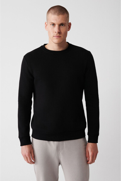 Erkek Siyah Unisex Sweatshirt - 9