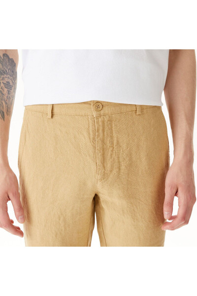 Erkek Slim Fit Chino Bej Pantolon - 12