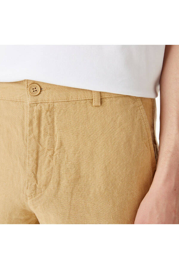 Erkek Slim Fit Chino Bej Pantolon - 14