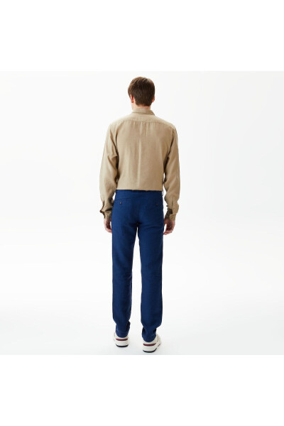 Erkek Slim Fit Chino Lacivert Pantolon - 2