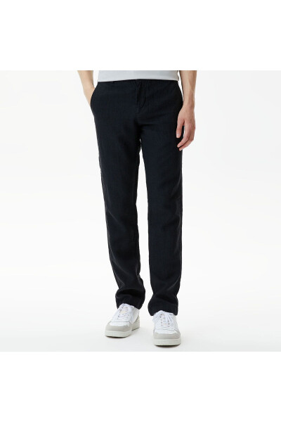 Erkek Slim Fit Chino Siyah Pantolon - 10