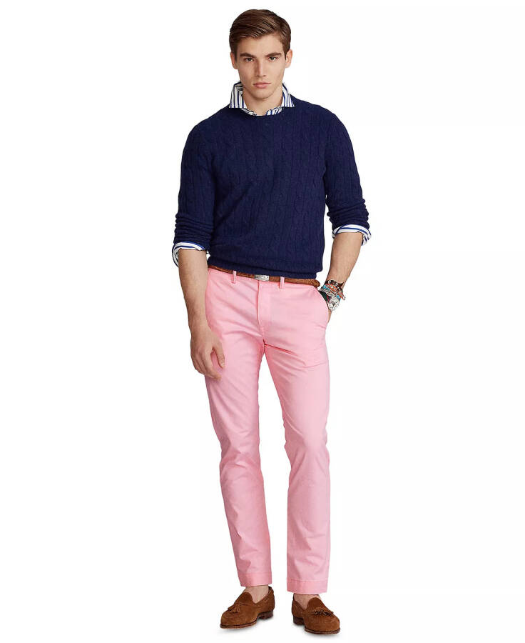 Erkek Slim Fit Esnek Chino Pantolon Karamel Pembe - 8