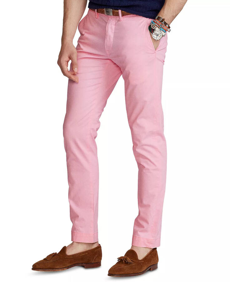 Erkek Slim Fit Esnek Chino Pantolon Karamel Pembe - 1