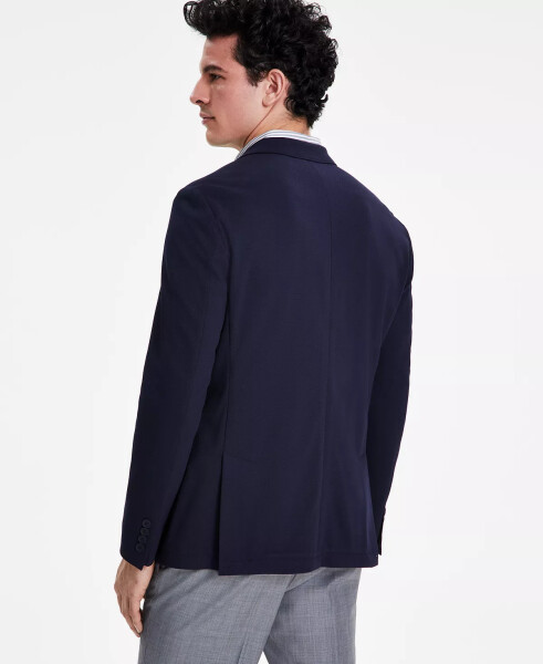 Erkek Slim Fit Örgü Blazer Navy - 2