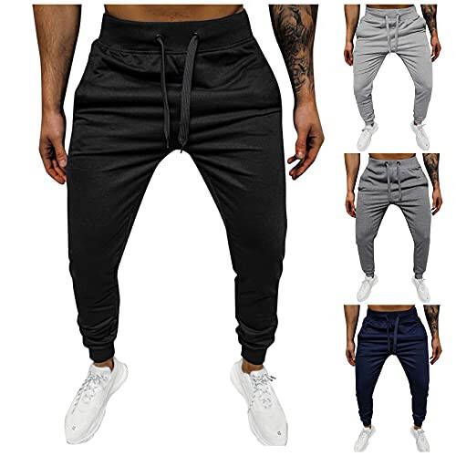 Erkek Slim Fit Terleşiği, Erkek Jogger Pantolon Hafif Pamuk Bağcıklı Esnek Spor Terleşiği Cepli - 6