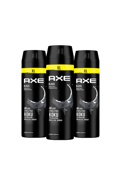 Erkek Sprey Deodorant Black Xl 48 Saat Etkileyici Koku 200 ml X3 Adet - 10