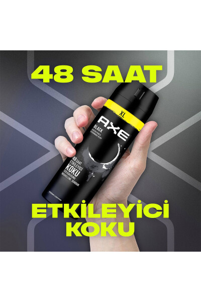 Erkek Sprey Deodorant Black Xl 48 Saat Etkileyici Koku 200 ml X3 Adet - 13